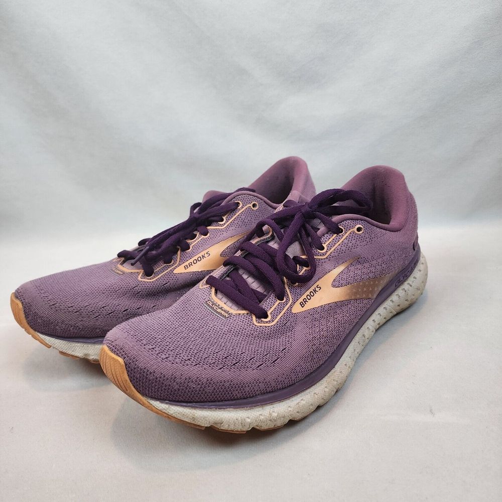 Brooks Glycerin 18 Womens 9.5 B Purple Rose Gold Running Shoes 1203171B590